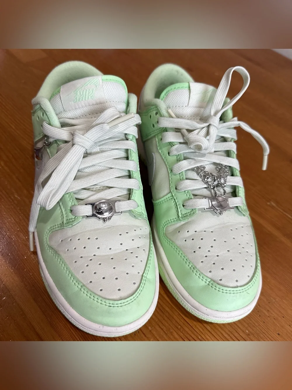 Nike Dunk Low Sneakers with metallic charms WOMEN’S Size 8